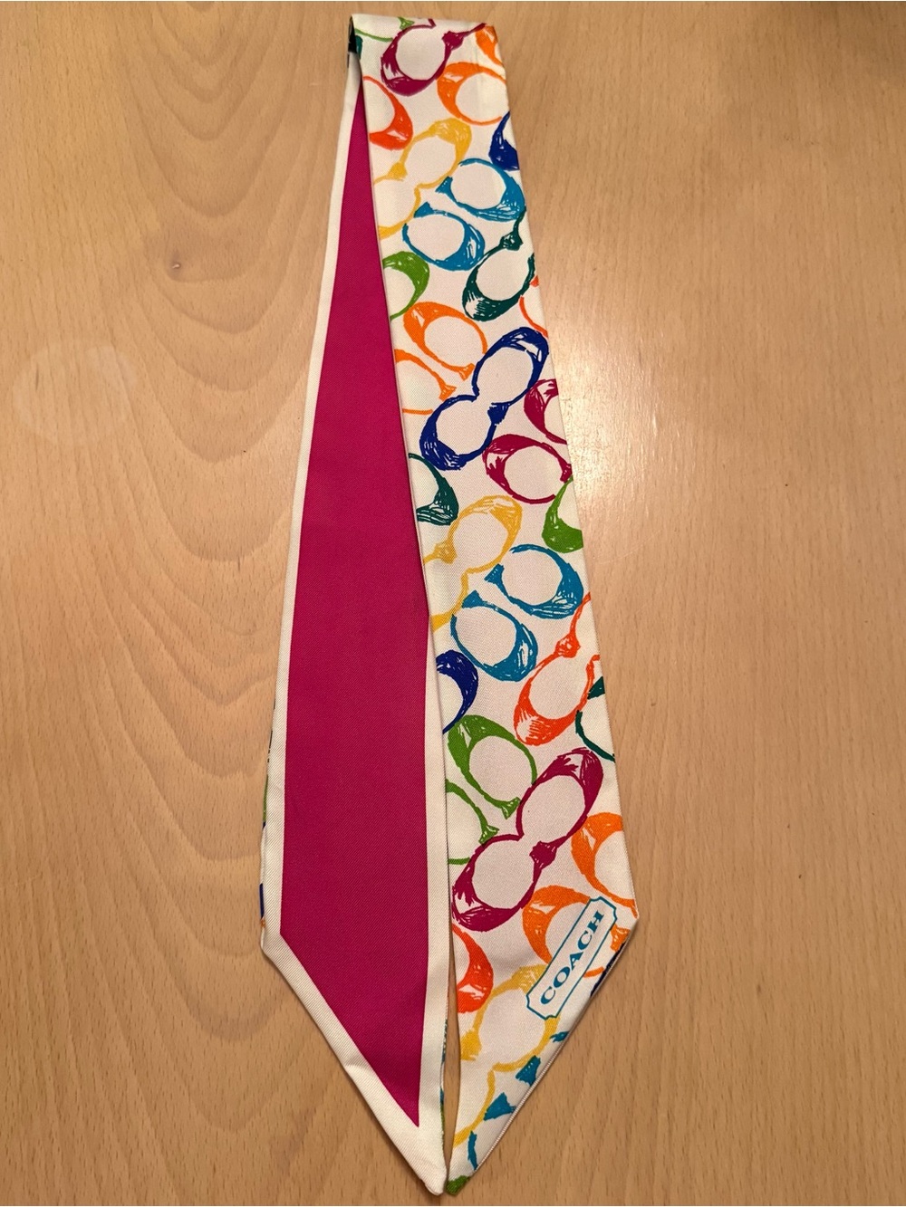 COACH Silk Skinny Scarf